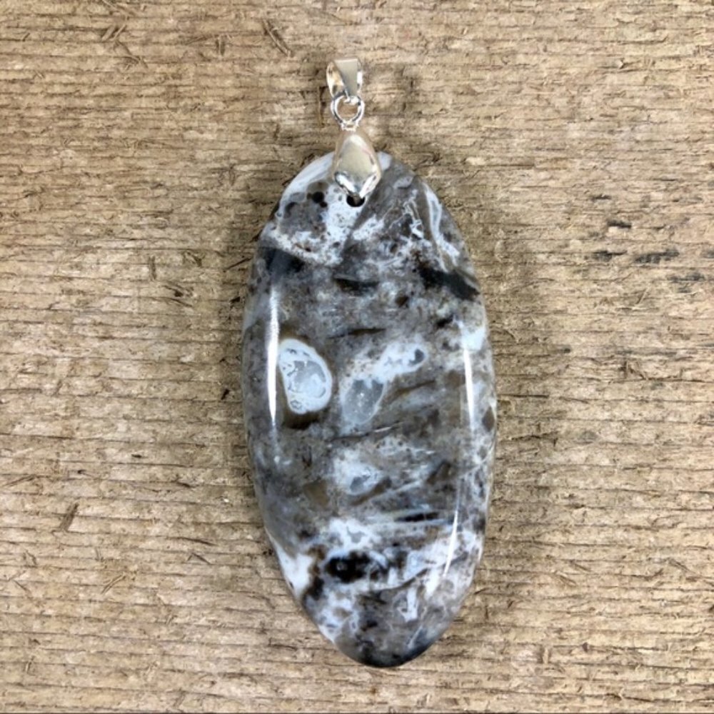 Handcrafted Jasper Agate Oval Pendant